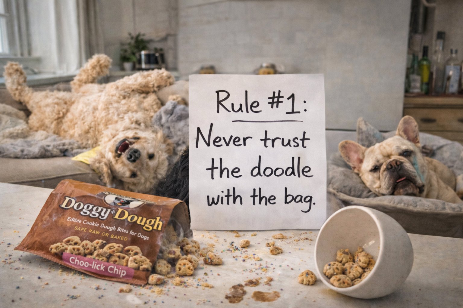 Rule #1: Never trust the doodle with the bag
